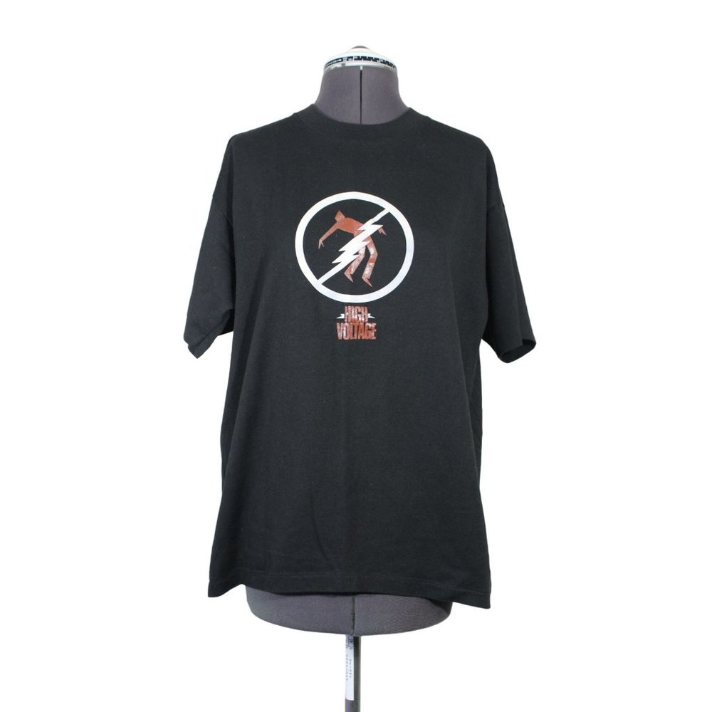 Hef-T by Tee Jays High Voltage graphic print single stitch US made‎ t-shirt